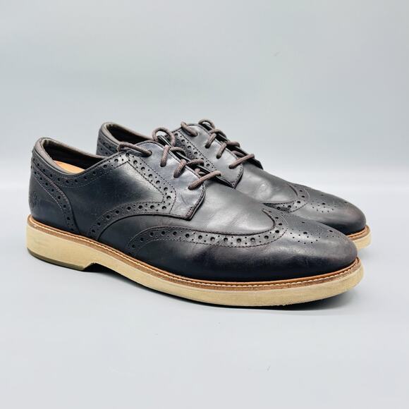 Cole Haan Shoes Mens 11.5 Brown Leather Wingtip Oxford Dress Brogue Rubber Sole main image 4